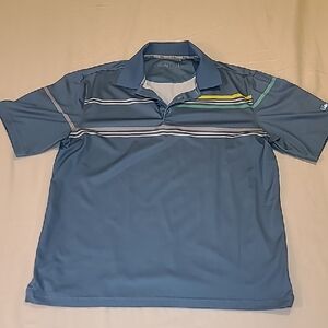 Walter Hagen Blue Polo Shirt with Stripes